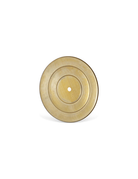 Cover plate, round shape, matt gold brass