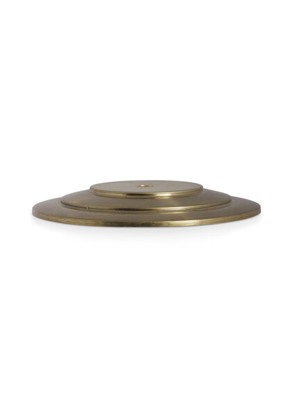 Ronde Afdekplaat, Messing, Getrapt, 14.2 cm