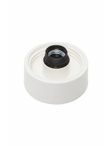 Ceiling Luminaire, 100 watt, screw ring, white plastic