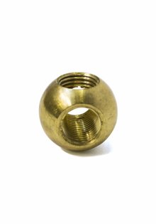 Koppelstuk 3-Gaats, Messing, M10x1, interne draad