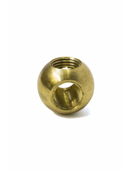 Brass  connecting piece, 3 holes, T-connection for pipes