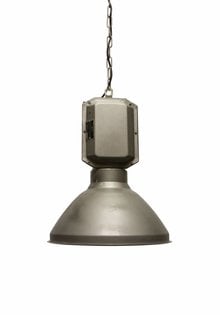 Large Metal Pendant Lamp, Industrial Design, 1950s