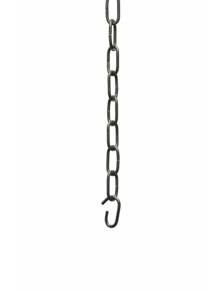 Metal chain for lamps, matt silver colour, links: 2.0x1.0 cm  / 0.79x0.39 in