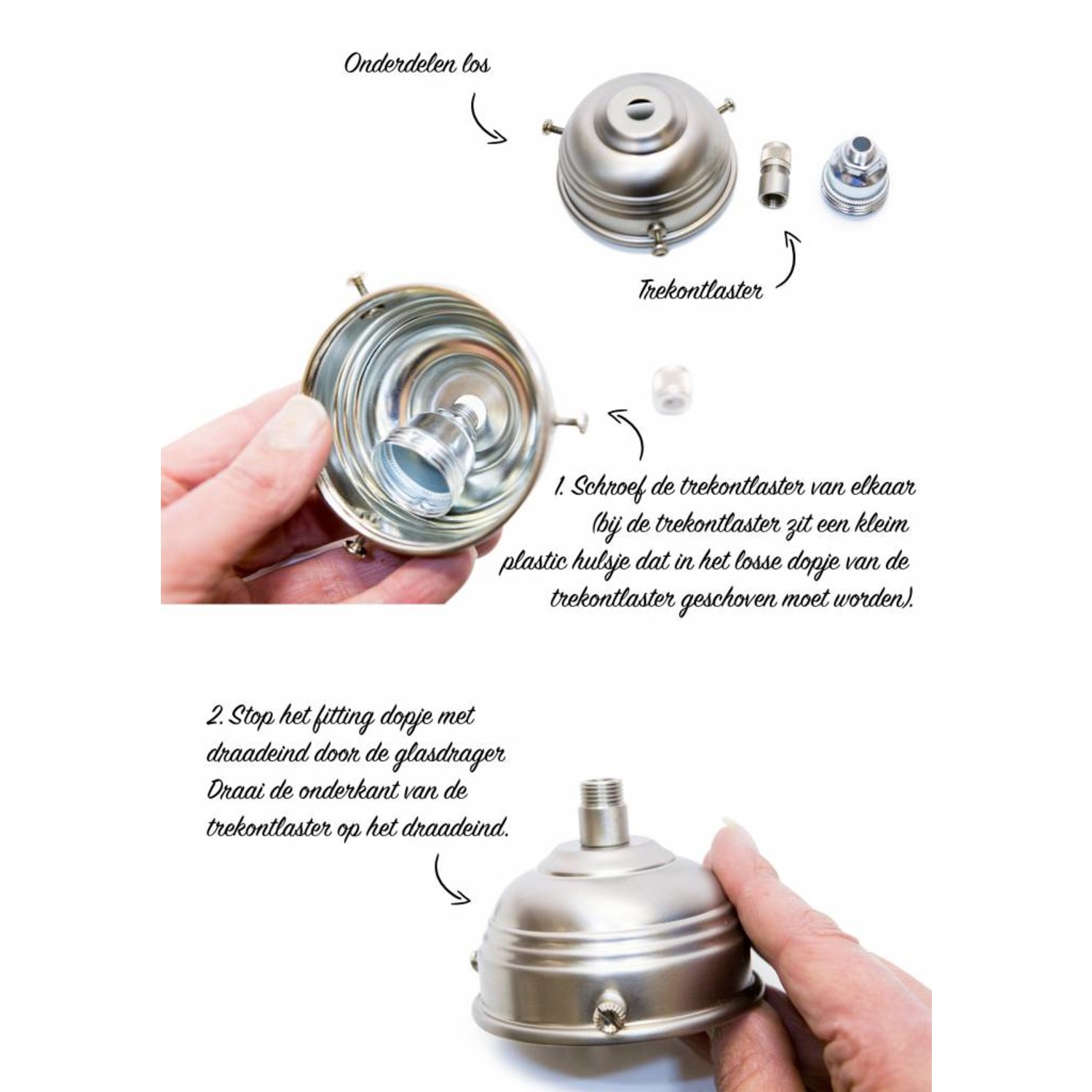 Make your hanging lamp, chrome colour DIY set for lampshade Lamplord