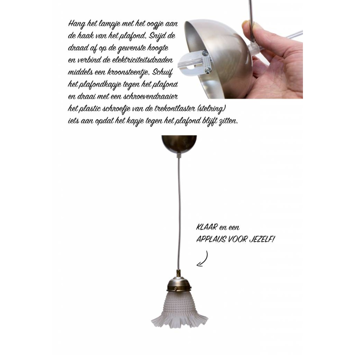 Make your hanging lamp, chrome colour DIY set for lampshade Lamplord