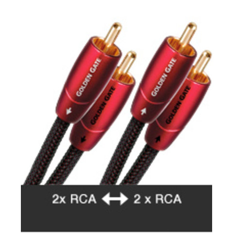 Kabels: AudioQuest Golden Gate RCA analoge interconnect 0,6 meter