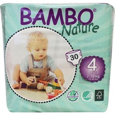Bambo Nature Babyluier maxi 4, 7–18 kg (30 stuks)