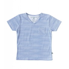 Little Label Shirt V-hals boys – oceaanblauw gestreept