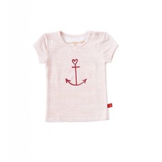 Little Label Shirt korte mouw girls – lichtroze gestreept