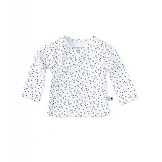 Little Label Wikkelshirt lange mouw – black & blue dots