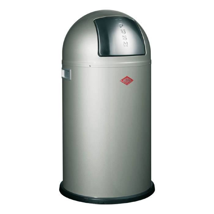 Wesco Pushboy 50L Zilver Afvalemmer wesco kopen in de aanbieding