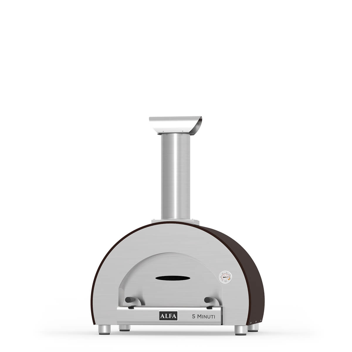 Compacte houtgestookte oven voor pizza en brood.