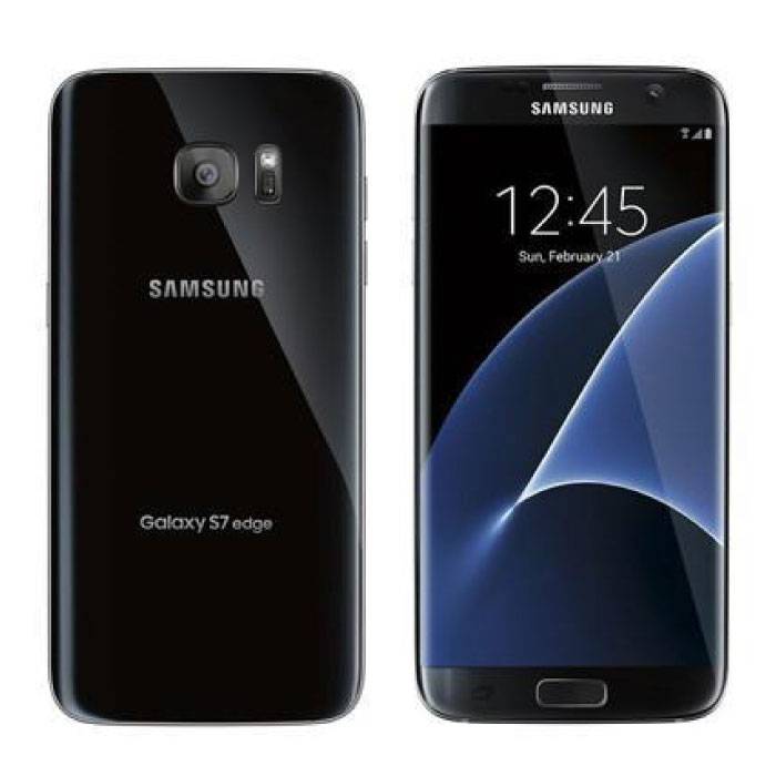 Smartphone Samsung Galaxy S7 Edge débloqué sans carte SIM - 32 Go - Vert menthe - Noir - Garantie 3 ans