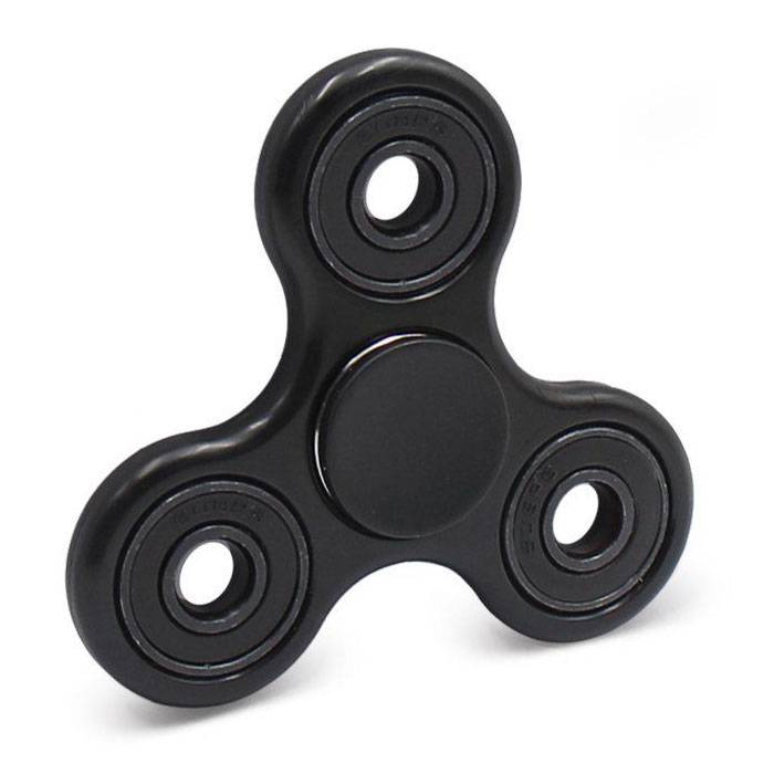 Giocattolo del cambio antistress standard Tri Fidget Hand Spinner nero