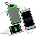 Stuff Certified® External 5000mAh Solar Charger Power Bank Solar Panel Emergency Battery Battery Charger Sun Green