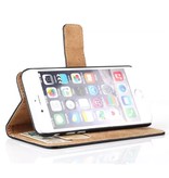 Stuff Certified® iPhone 6 Plus / 6S Plus - Brieftasche Flip Case Cover Cas Case Brieftasche Schwarz