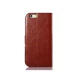 Stuff Certified® iPhone 6 - Etui portefeuille en cuir Flip Case Cover Cas Wallet Brown