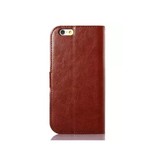 Stuff Certified® iPhone 6S - Skórzany portfel z klapką Pokrowiec Cas Case Wallet Brown