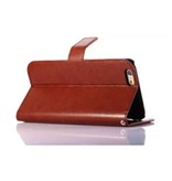 Stuff Certified® iPhone 6S - Étui portefeuille en cuir Flip Case Cover Cas Wallet Brown