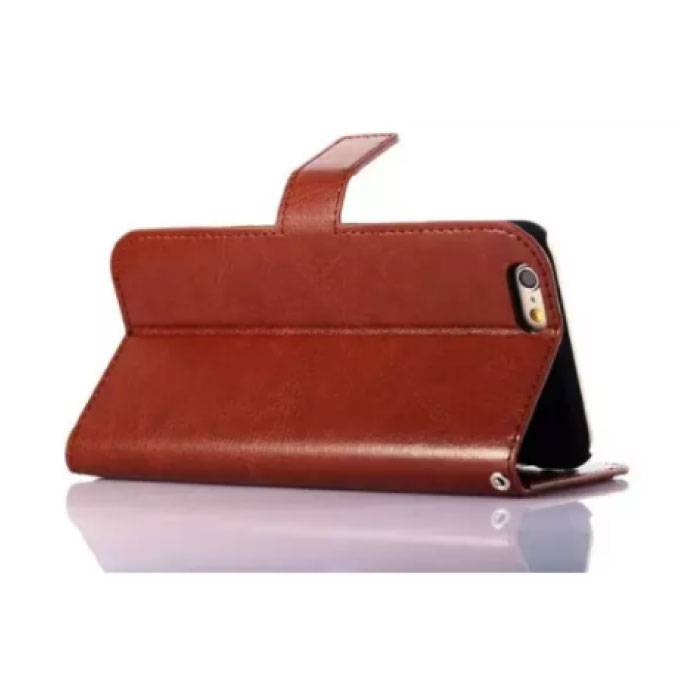 Samsung Galaxy S8 - Leren Wallet Flip Case Cover Cas Hoesje Portefeuille Bruin