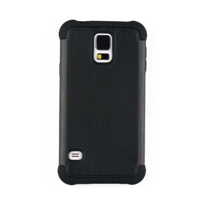 Stuff Certified® Para Apple iPhone 5 - Carcasa Hybrid Armor Funda Cas Silicona TPU Carcasa Negra