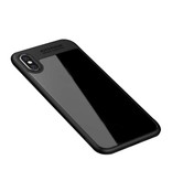Stuff Certified® iPhone 7 - Custodia protettiva per armatura con messa a fuoco automatica Custodia in silicone TPU Custodia nera