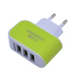 Stuff Certified® Dreifacher (3x) USB-Anschluss iPhone / Android 5V - 3.1A Wandladegerät Wandladegerät Grün