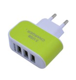 Stuff Certified® Triple (3x) Port USB iPhone / Android 5V - Chargeur mural 3.1A Chargeur mural Vert