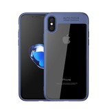 Stuff Certified® iPhone X - Custodia protettiva per armatura con messa a fuoco automatica Custodia in silicone TPU blu