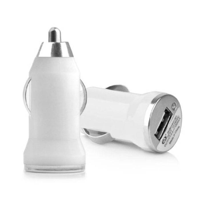 Confezione da 2 iPhone / iPad / iPod AAA + Caricabatteria da auto USB - Bianco - Ricarica rapida