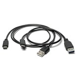 Stuff Certified® 3-Pack USB 2.0 - Micro-USB Oplaadkabel Oplader Data Kabel Data Android 0.80 Meter Zwart