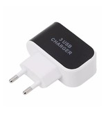 Stuff Certified® 3er-Pack Dreifacher (3x) USB-Anschluss iPhone / Android-Ladegerät Wallcharger Schwarz