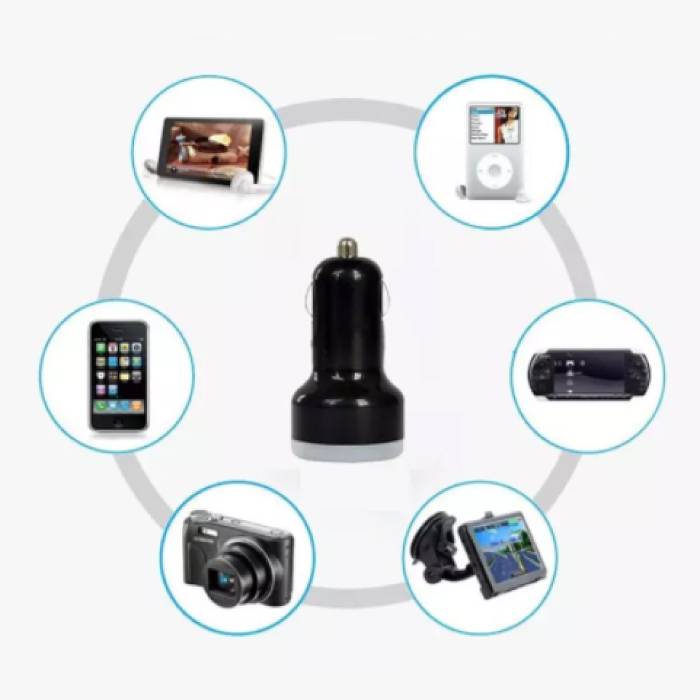 Stuff Certified® 3-Pack High Speed Dubbele Autolader/Dual Carcharger Zwart