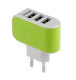 Stuff Certified® 5-Pack  Triple (3x) USB Port iPhone/Android Muur Oplader Wallcharger AC Thuis Groen