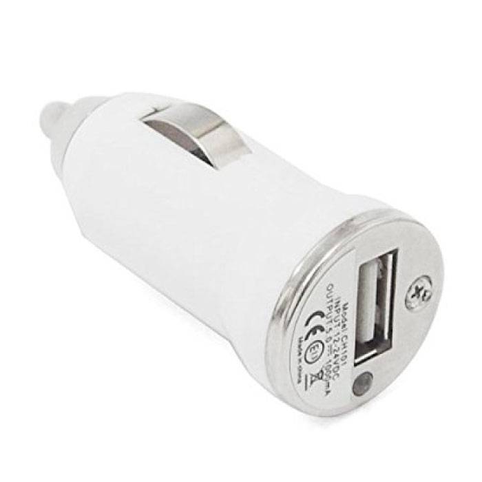 Confezione da 5 iPhone / iPad / iPod AAA + Caricabatteria da auto USB - Bianco - Ricarica rapida