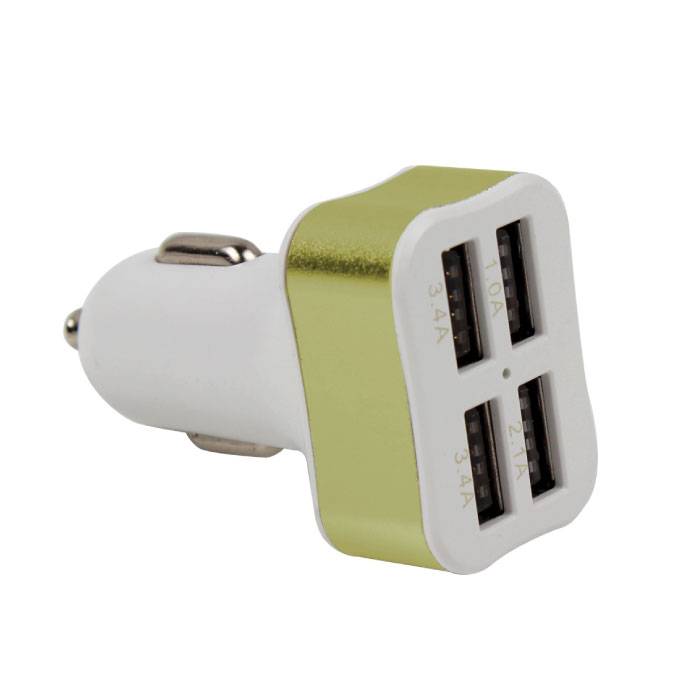 Stuff Certified® Lot de 5 chargeurs / chargeur de voiture haute vitesse 3 ports vert