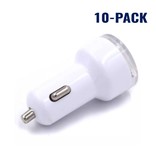 Stuff Certified® 10-Pack High Speed Double Car Charger / Dual Carcharger White