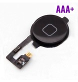 Stuff Certified® Pour Apple iPhone 4S - Ensemble bouton d'accueil AAA + avec câble flexible noir