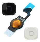 Stuff Certified® Para Apple iPhone 5 - Conjunto de botón de inicio AAA + con cable flexible blanco