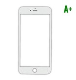 Stuff Certified® Cristal frontal con placa de cristal para iPhone 7 Calidad A + - Blanco