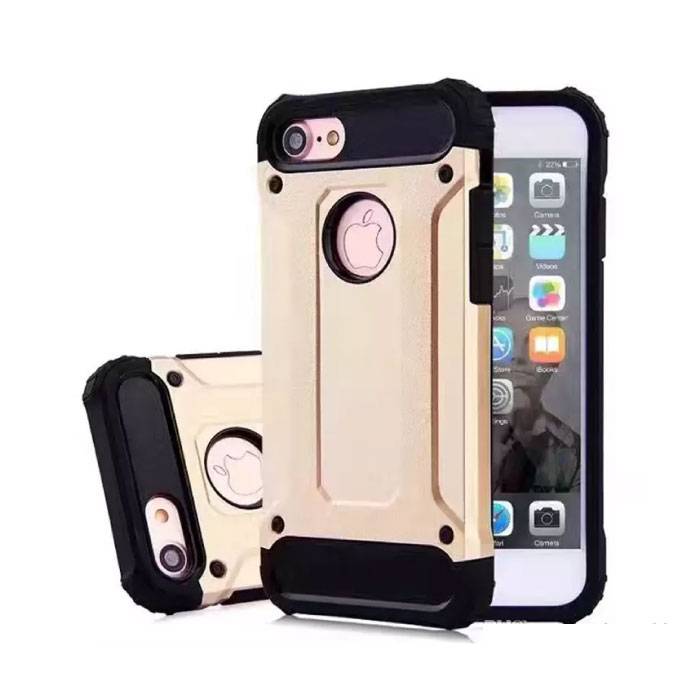 iPhone 8 - Etui en silicone plaqué or Armor Case Cover Cas en silicone TPU Gold