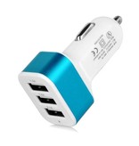 Stuff Certified® Chargeur de voiture / Carcharger haute vitesse à 3 ports - 5 couleurs