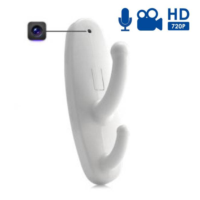 Stuff Certified® Security Camera Coat Rack DVR With Microphone White - 720p
