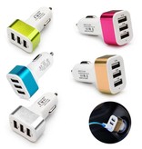 Stuff Certified® 3-Pack High Speed 3-Port Car Charger / Carcharger - 5 Colors