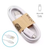 Stuff Certified® USB 2.0 - Cable de carga micro-USB Cargador Cable de datos Datos Android 1 metro Blanco