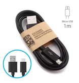 Stuff Certified® USB 2.0 - Micro-USB-Ladekabel Ladegerät Daten Kabeldaten Android 1 Meter Schwarz