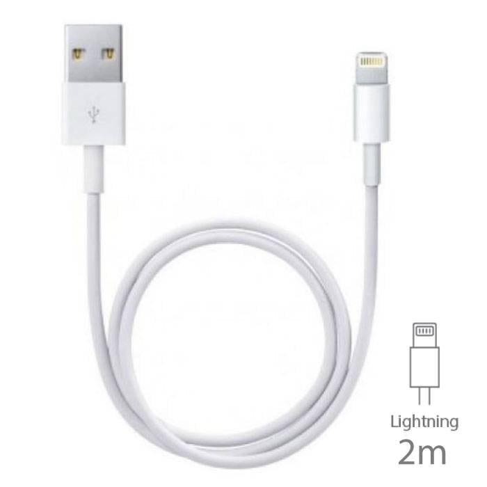 Adaptateur iPhone + câble chargeur iPhone 2 mètres - Convient pour iPhone