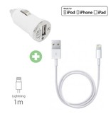 Stuff Certified® Ensemble de charge 2 en 1 câble de charge USB / câble de données et chargeur de voiture / chargeur pour iPhone 1 mètre