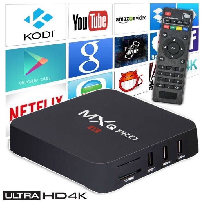 MX q Pro HD TV Box Media Player Android Kodi 1GB RAM 8GB Storage