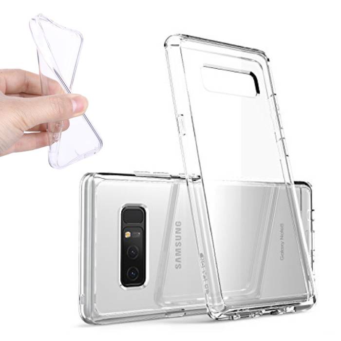 Custodia in silicone TPU trasparente per Samsung Galaxy Note 8